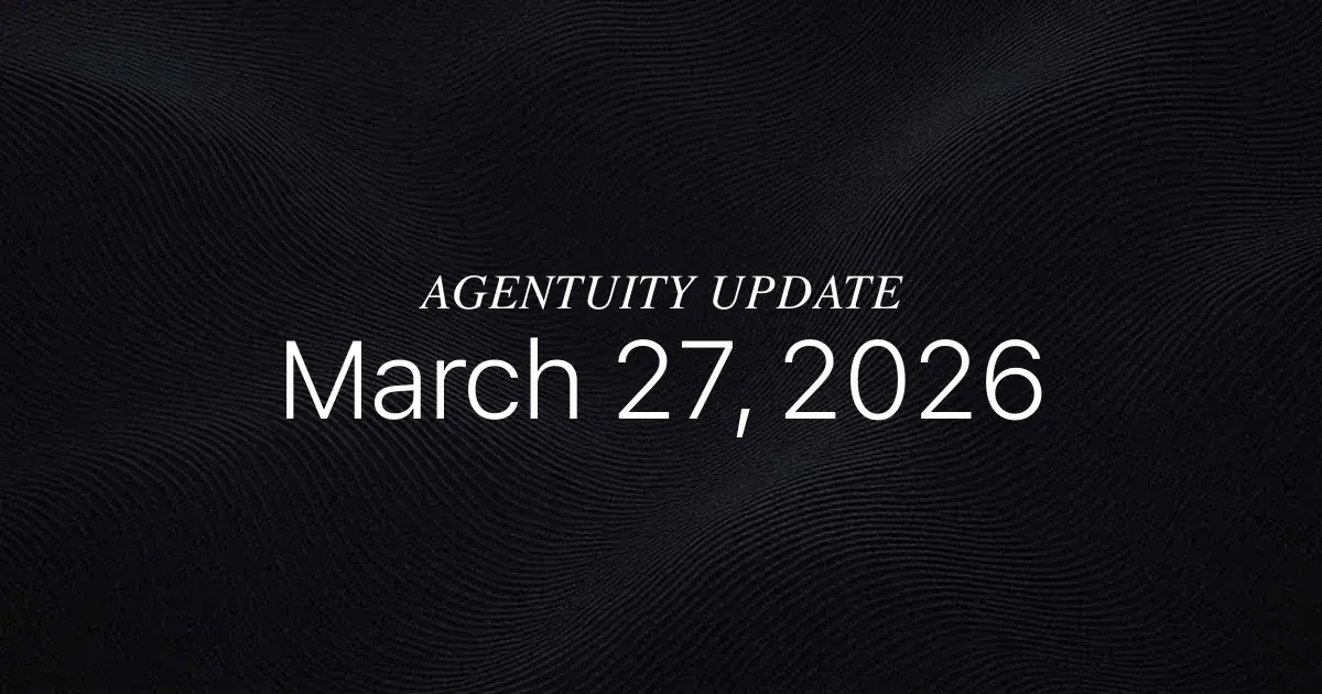 March 27, 2026 Update