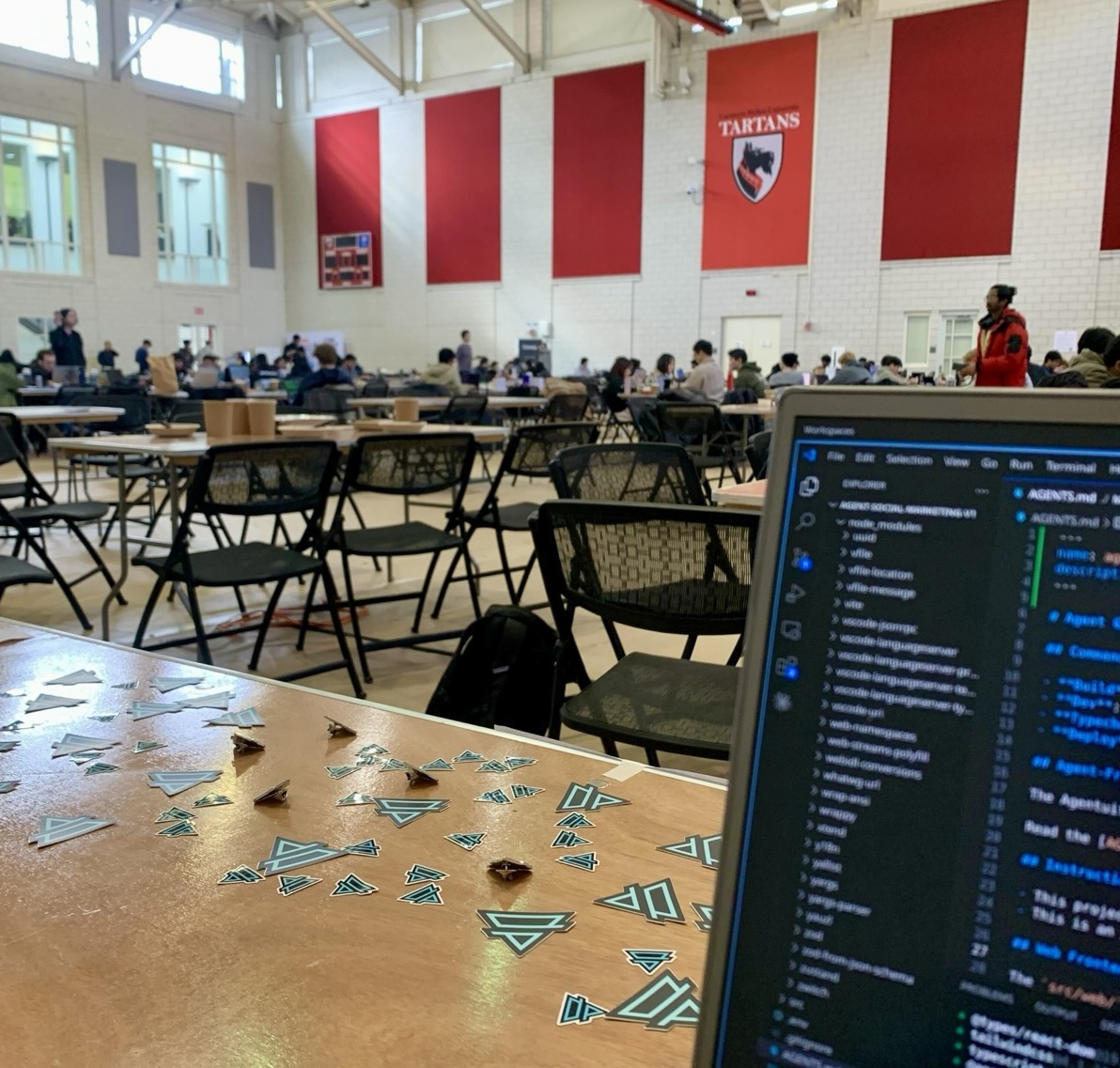 Agentuity booth at TartanHacks 2026